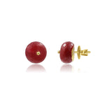 Load image into Gallery viewer, Ruby Earrings in Gold -GTR0012 KrishnaPearlsandJewellers