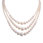 Load image into Gallery viewer, 3 Line White Pearl Graduation String S-1921