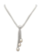 Silver chain with Pearls-FS310 KrishnaPearlsandJewellers