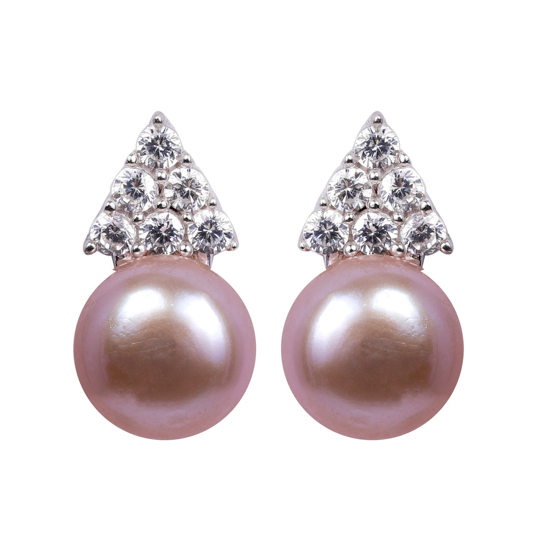 Pink color Pearl Earring T4211